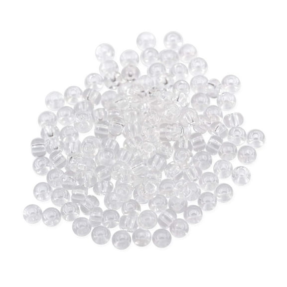 JewelrySupply Preciosa Czech Seed Bead 6/0 Transparent Crystal (10 Grams)