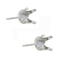 thumbnail image 1 of JewelrySupply Sterling Silver Snap & Set Earrings 4mm Round 4 Prong (1 Pair of Sterling Silver Earrings), 1 of 3