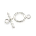 thumbnail image 1 of JewelrySupply Toggle Clasp 11mm Silver Plated (Set), 1 of 1