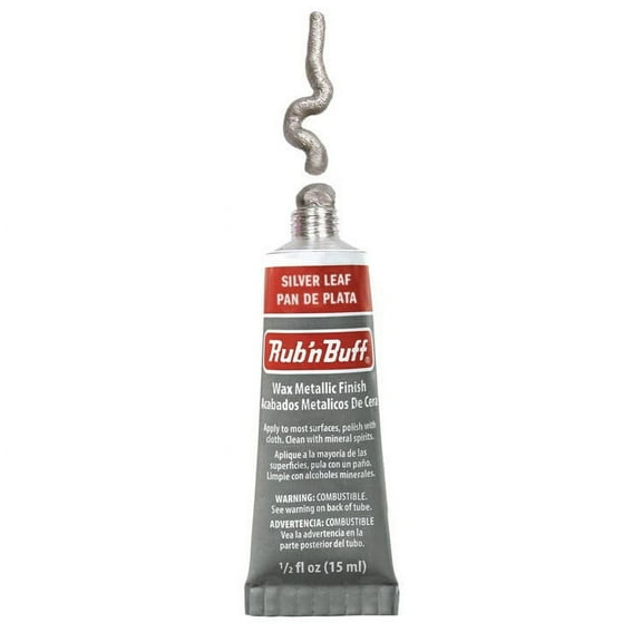 JewelrySupply.com Rub 'n Buff Silver Metallic Finish Wax Leaf Paint