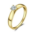 thumbnail image 1 of Jewelrypalace 0.2ct Cubic Zirconia Solitaire Anniversary Promise Engagement Ring for Women Gold Plated 925 Sterling Silver, 1 of 6