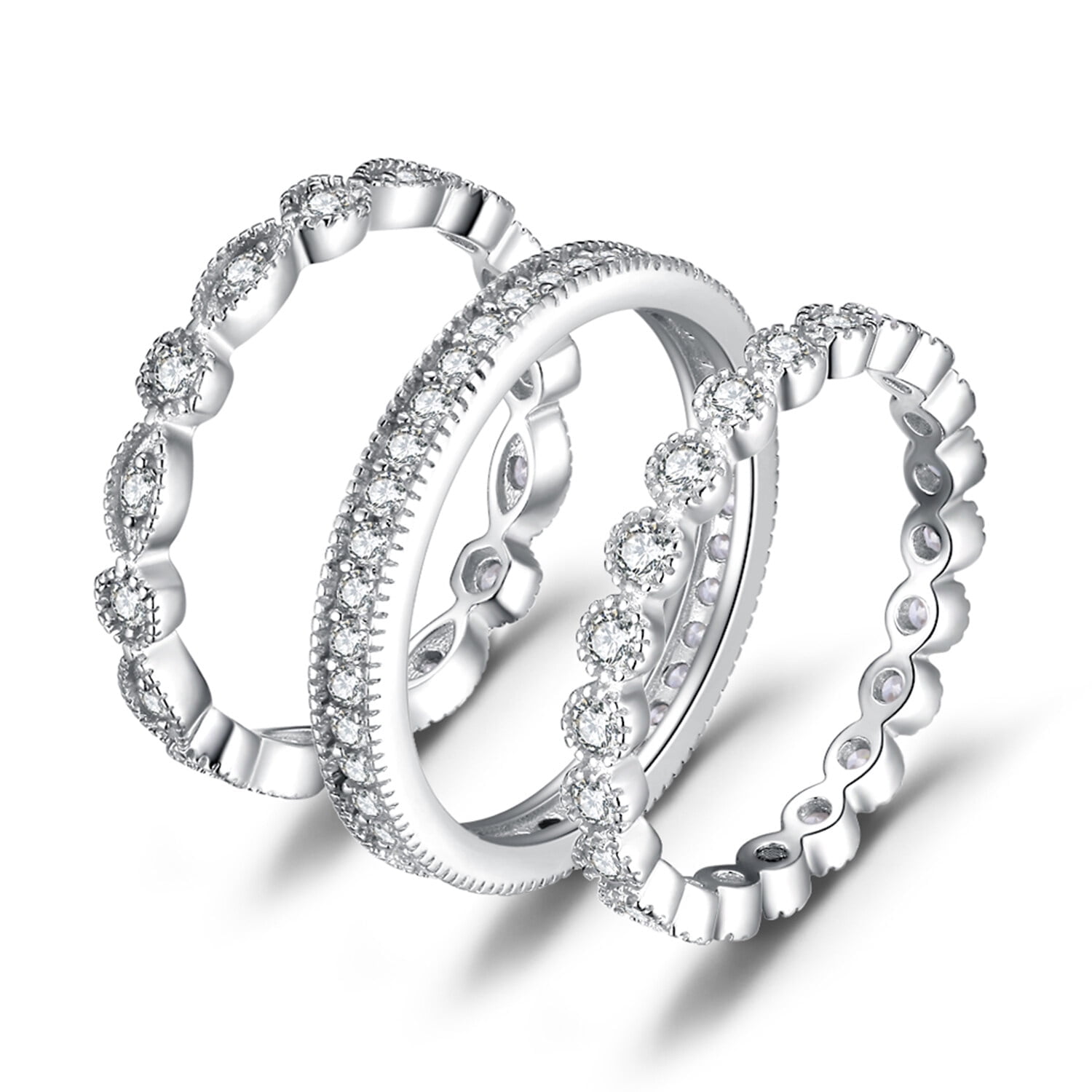 ChicSilver 925 Sterling Silver Initial Letter Ring – Adjustable Stackable Promise Band, A-Z Choices, Gift Box
