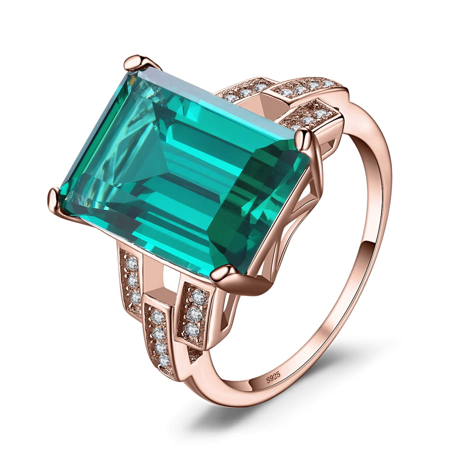 Rendezvous Lab Emerald and Diamond Cocktail Ring