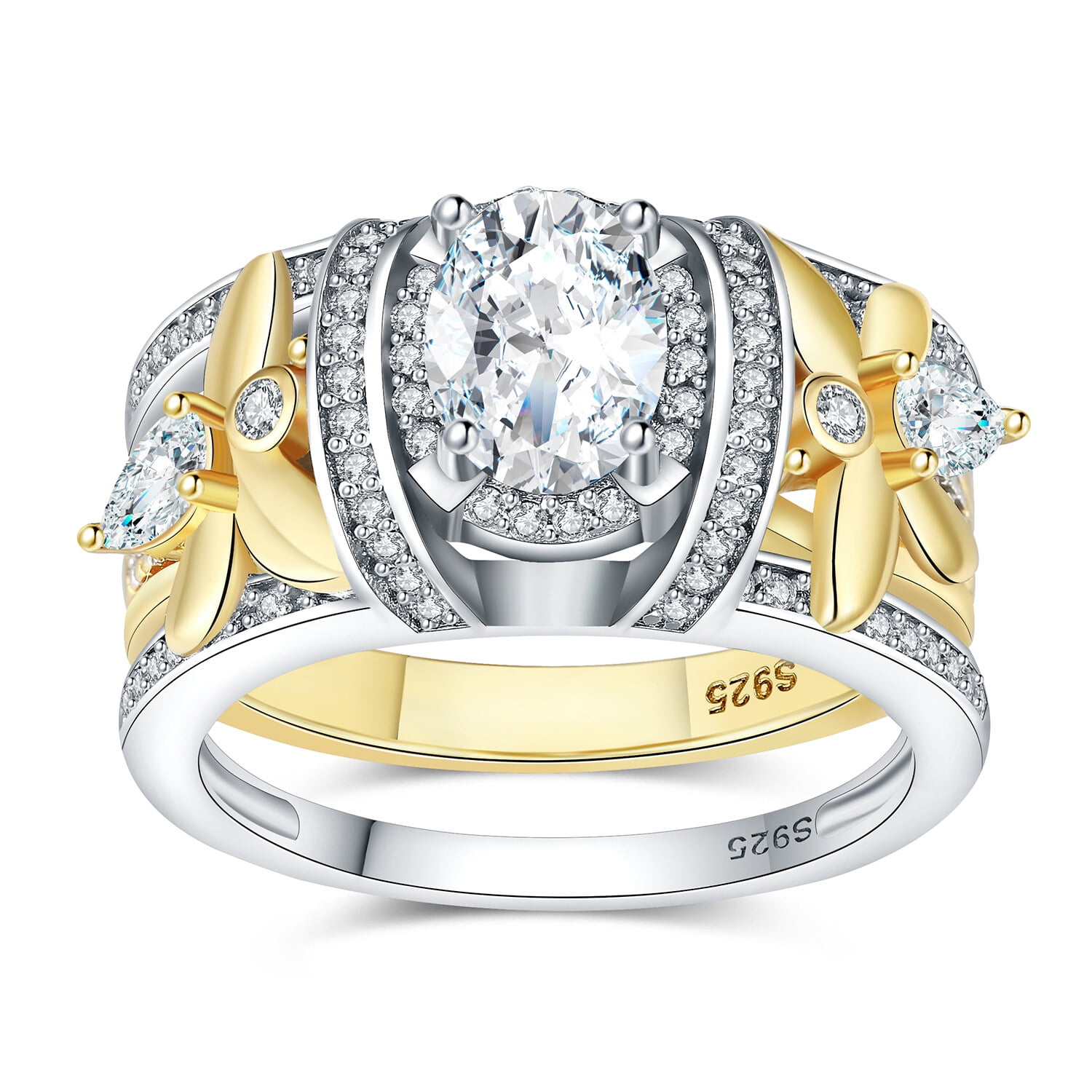 Jewelrypalace Double Infinity Twisted 1.5ct Cubic Zirconia Halo