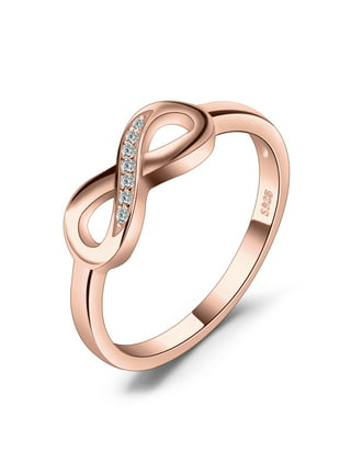 Infinity Forever Love Knot Promise Ring For Women, Anniversary Simulated  Diamond Ring, Girls Womens Jewellery