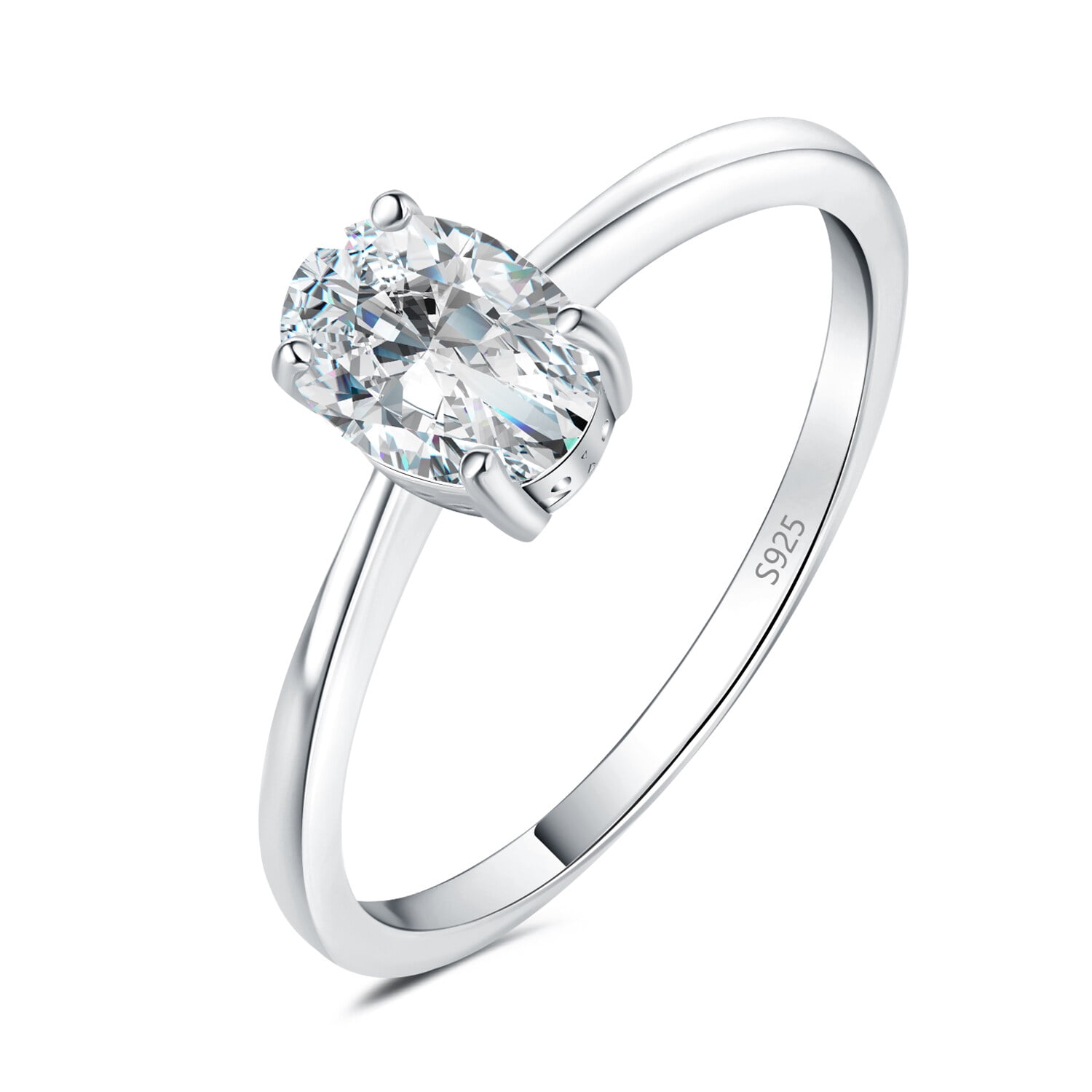 Best simple platinum rings for women Silver with rhinestone