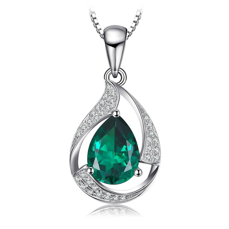 Sterling Silver Gemstone & CZ Swirl Pendants Sterling Silver Gemstone & CZ Swirl Pendants