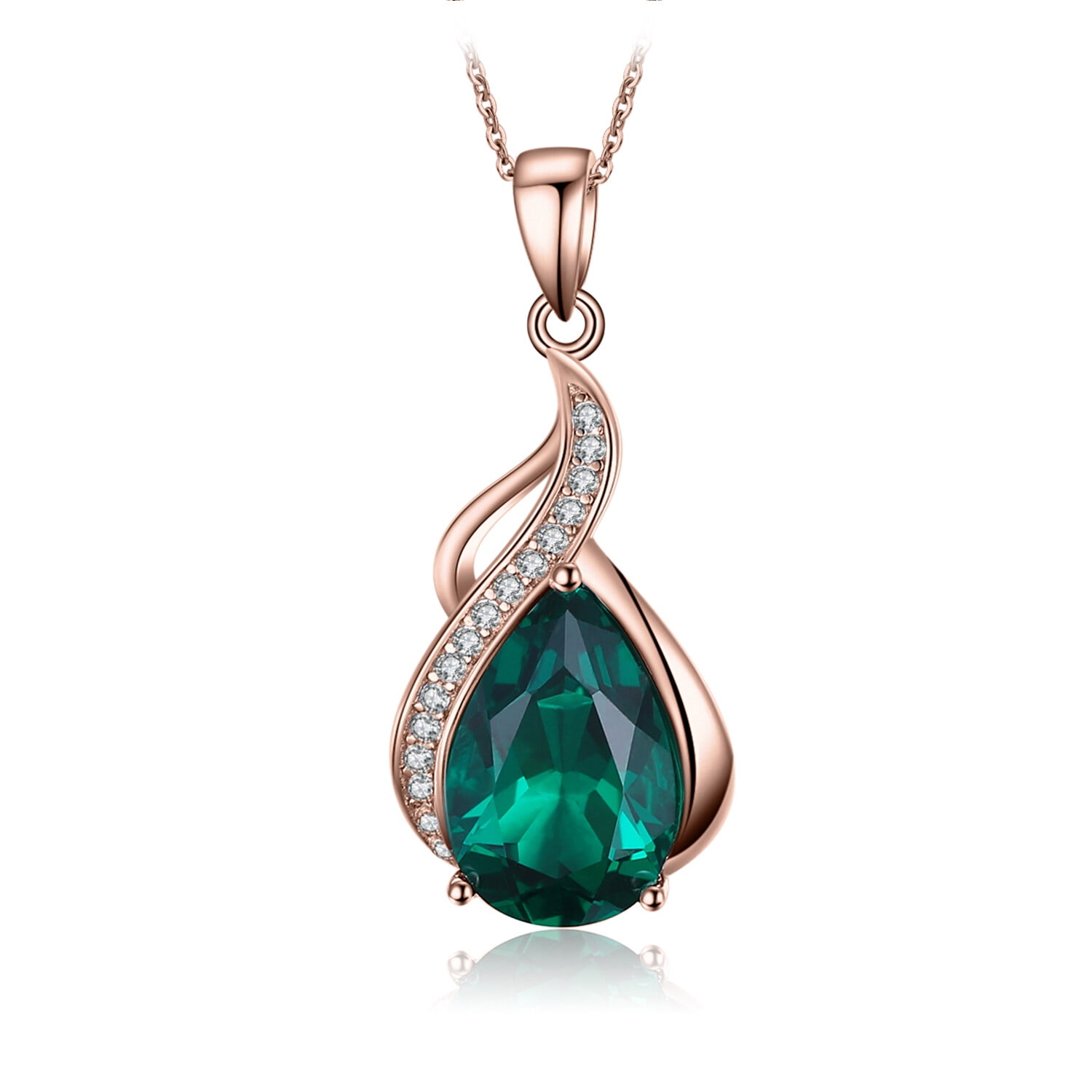 Emerald and Diamond Pendant Necklace - Diamonds By Raymond Lee