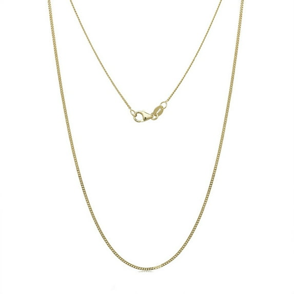Jewelryweb 10k Gold Womens 16-24 Inch Gourmette Pendant Chain Necklace Yellow Gold 20 Inch Chain Necklace for Women and