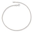 thumbnail image 1 of Jewelryweb 925 Sterling Silver 10 Inch 2.5 mm Sparkle-cut Rope Link Anklet Anklet for Women, 1 of 2