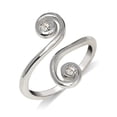 thumbnail image 1 of Jewelryweb Adjustable Cubic Zirconia Large Scroll toe ring 925 Sterling Silver (15mmx15mm) toe ring for Women, 1 of 2