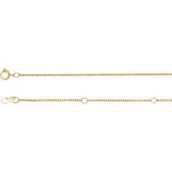 Jewels By Lux 10K Yellow Gold 1mm Adjustable Solid Cable 16-18" Chain