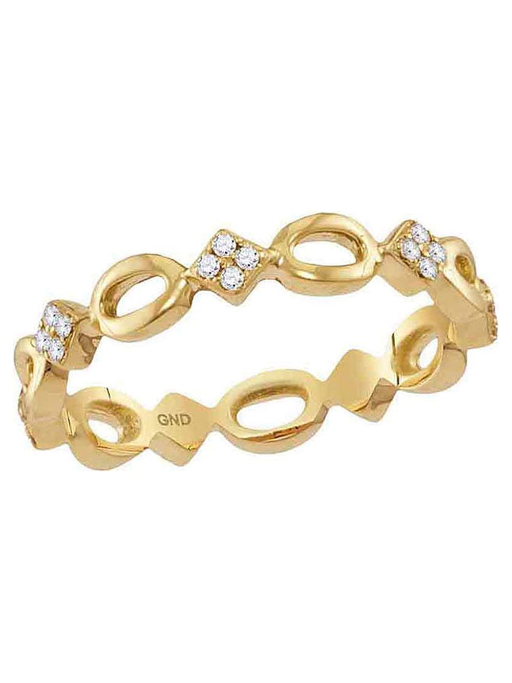 Jewels By Lux 10kt Yellow Gold Mens Round Diamond Single Row Cross Wedding Band 1/20 Cttw Ring Size 13　並行輸入品 Jewels By Lux 10kt Yellow Gold Womens Round Diamond Square Cluster