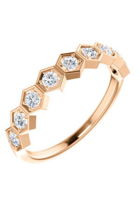 14K Rose Gold 1/3 CTW Diamond Stackable Ring