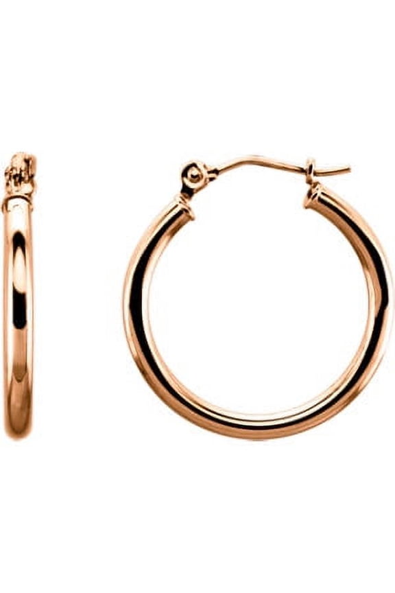 14K Rose Gold 20mm Hoop Earrings