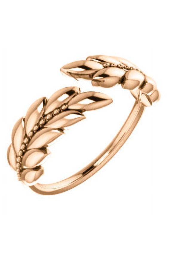 14K Rose Gold Leaf Negative Space Ring