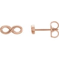 thumbnail image 1 of Jewels By Lux 14K Rose Gold Pair Polished Infinity Earrings With Backs, 1 of 2