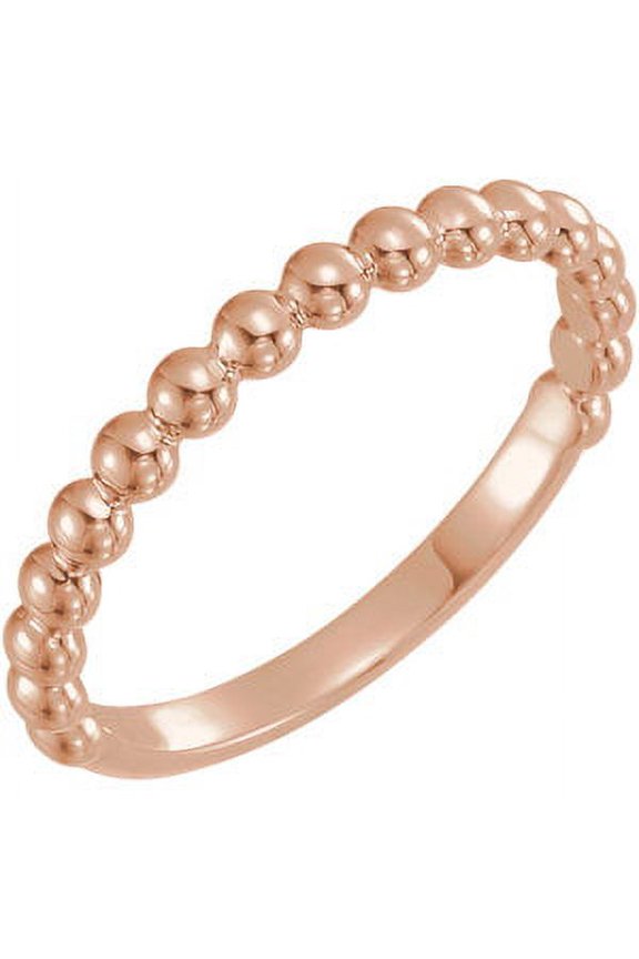 14K Rose Gold Stackable Metal Fashion Ring Size 7