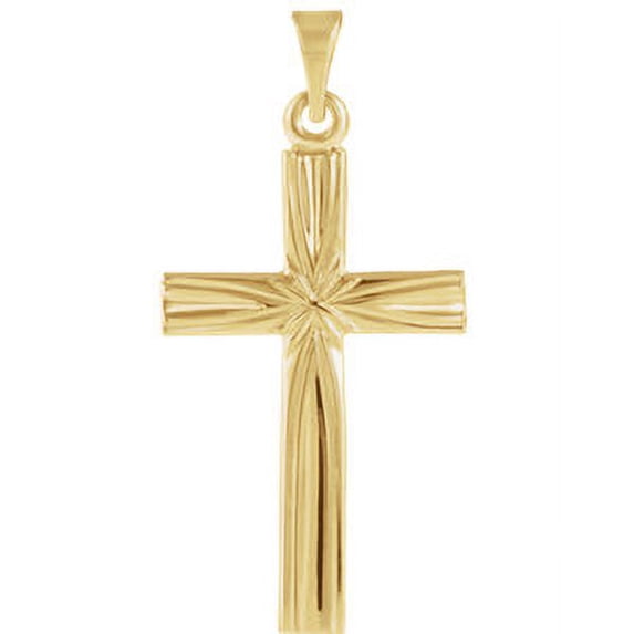 Jewels By Lux 14K Yellow Gold 22x14mm Cross Pendant