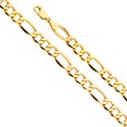thumbnail image 1 of Jewels By Lux 14K Yellow Gold 8.3MM Hollow Figaro Bevel Chain Necklace With Lobster Claw Clasp - 22 Inches, 1 of 1
