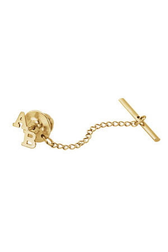 14K Yellow Gold Block 2-Initial Tie Tac