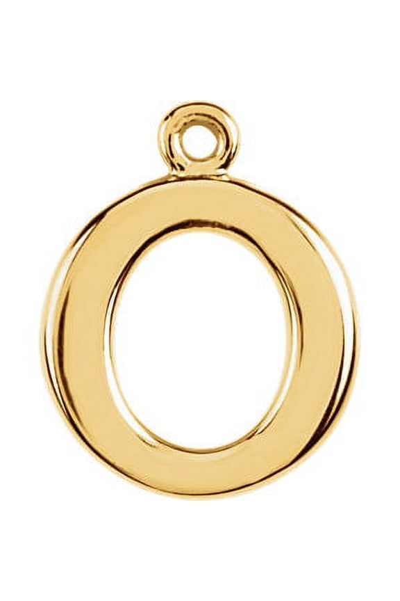 14K Yellow Gold Dangle Polished Tiny Circle Metal Dangle