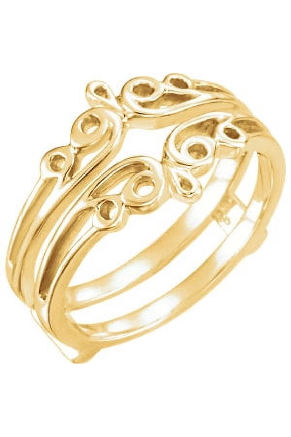 14K Yellow Gold Metal Ring Guard Size 6