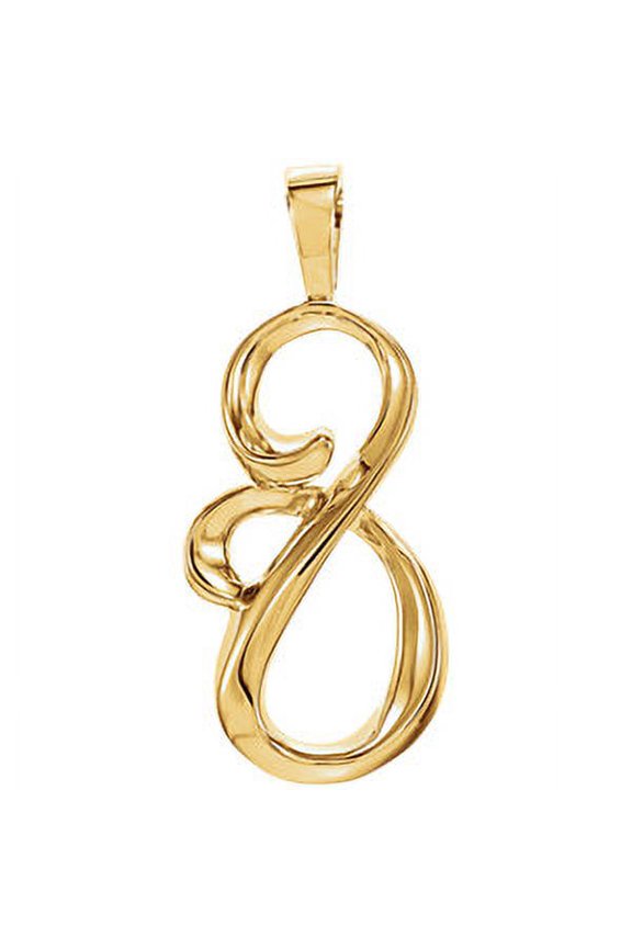 14K Yellow Gold Polished Metal Fashion Pendant Size 80646