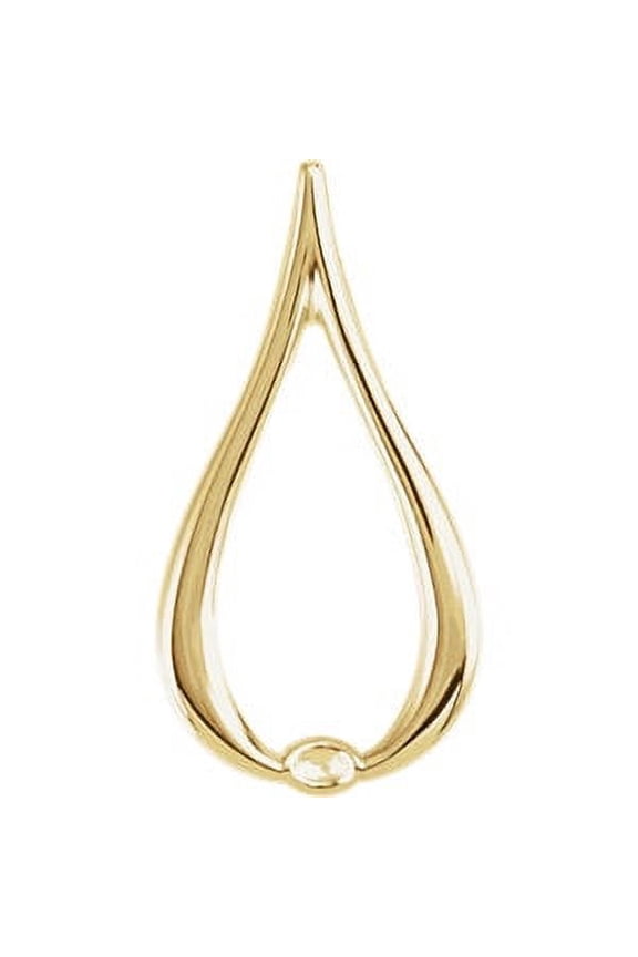 14K Yellow Gold Polished Metal Fashion Pendant Size 8233