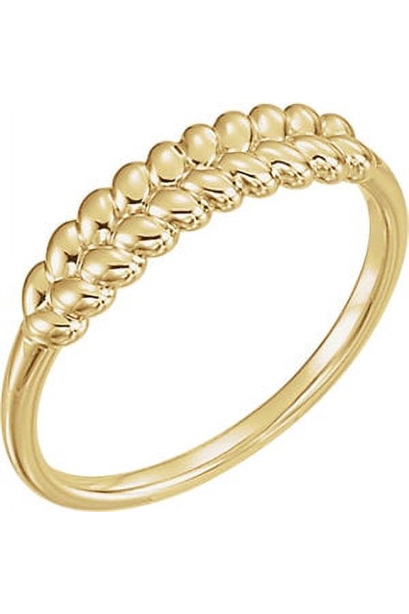 14K Yellow Gold Rope Ring Size 7