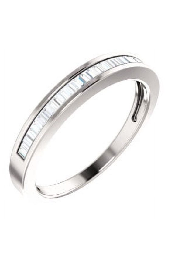 14k White Gold 1/4 CTW Diamond Anniversary Band Size 7
