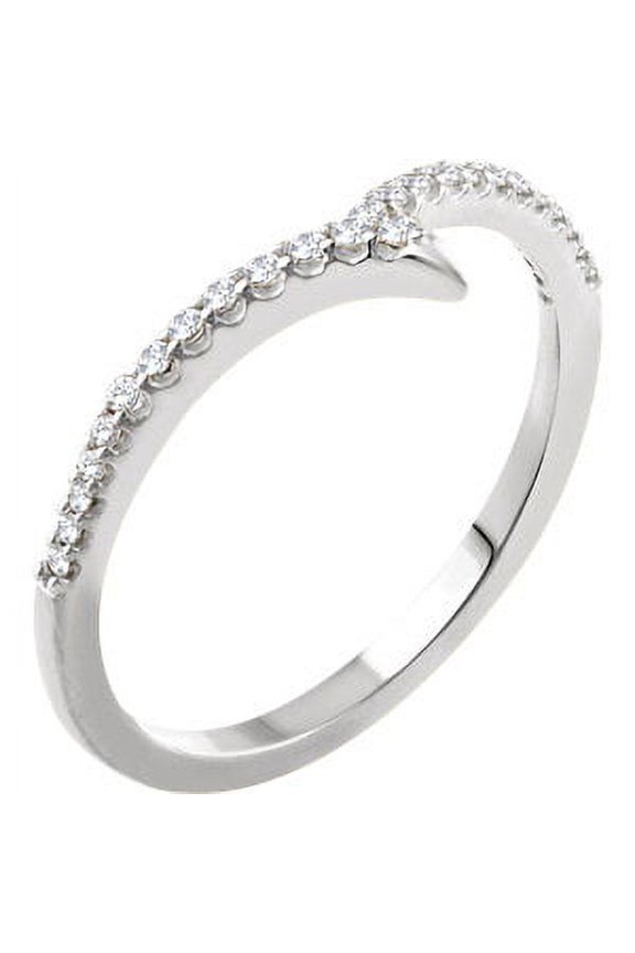 14k White Gold 1/6 CTW Diamond Ring Size 7
