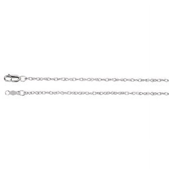 Jewels By Lux 14k White Gold 18 In 1.5mm Rope Chain With Lobster Clasp