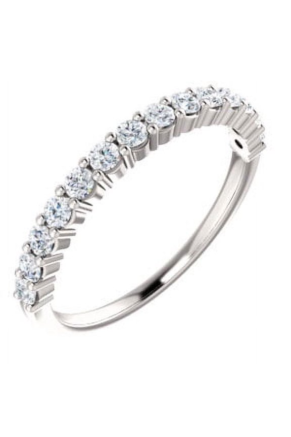 14k White Gold Round 2 mm 3/8 CTW Si2-Si3 Polished 3/8 CTW Diamond Anniversary Band Size 7