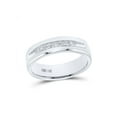 thumbnail image 1 of Jewels By Lux 14kt White Gold Womens Princess Channel-set Diamond Wedding Band 1/2 Cttw Ring Size 10, 1 of 1