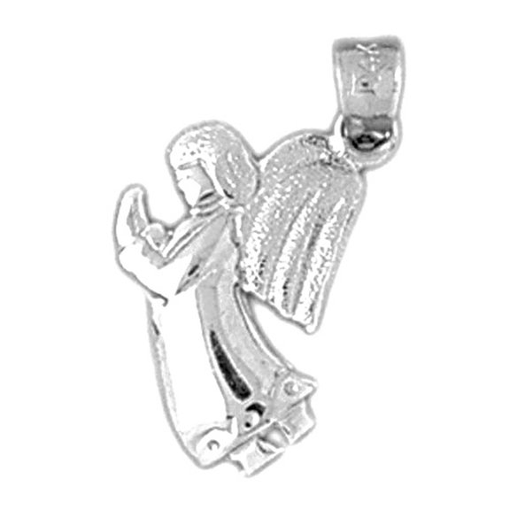 Jewels Obsession Sterling Silver Angel Pendant