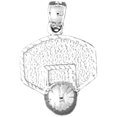 thumbnail image 1 of Jewels Obsession Sterling Silver Basketball Hoop Pendant, 1 of 3
