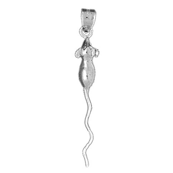Jewels Obsession Sterling Silver Rat Pendant