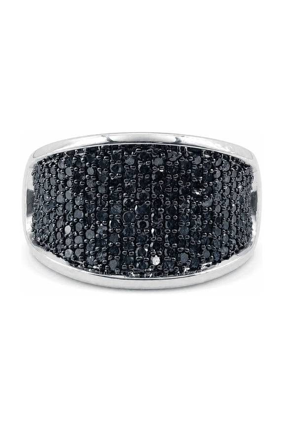 1.33 Cttw Color Enhanced Blue Natural Diamond Engagement Wedding Ring Band for Women 925 Sterling Silver, Round Cut, Size 7