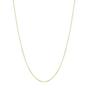 JEWELSTOP DESIGNER JEWELRY FOR LESS Jewelstop 14K 16" Yellow Gold 0.6mm Shiny Classic Box Chain with Lobster Clasp - 1.12gr.