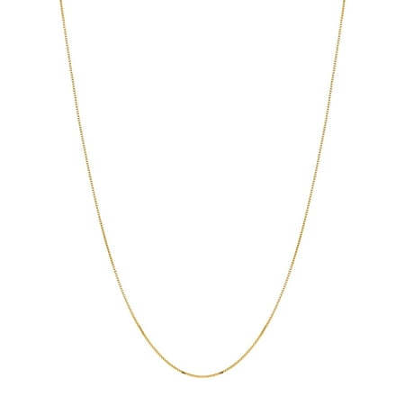 Jewelstop 14K 16" Yellow Gold 0.6mm Shiny Classic Box Chain with Lobster Clasp - 1.12gr.