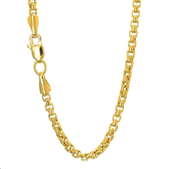 Jewelstop 14K 22" Yellow Gold 2.75mm Shiny Round Box Chain with Lobster Clasp - 13.6gr.