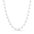 thumbnail image 1 of Jewelstop Sterling Silver Polished Finish 2" Extenderand Rhodium Plating Drop Bead Chain with Lobster Clasp - 8", 1 of 6