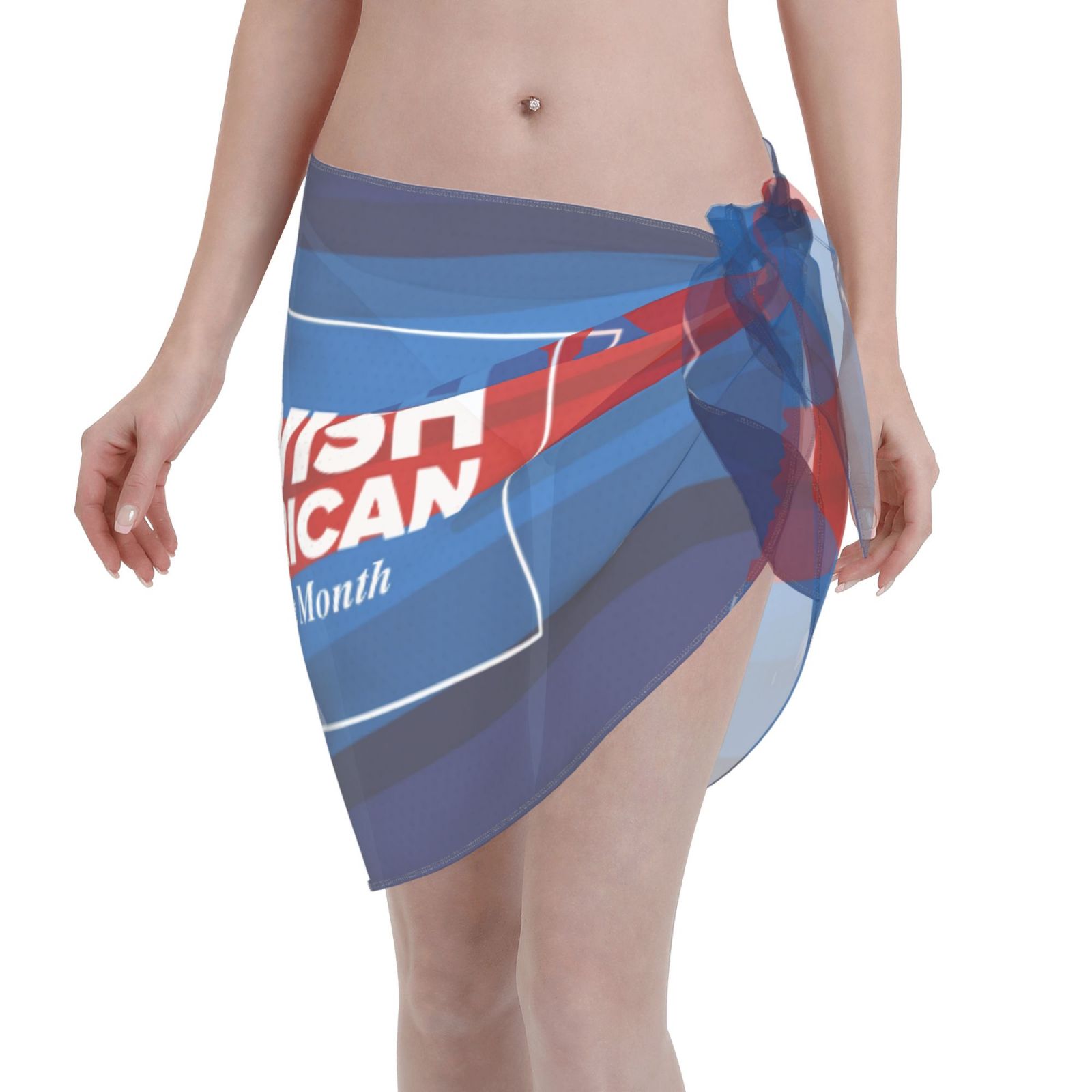 Jewish American Heritage Month Women Sarongs Skirt Beach Wrap Sheer