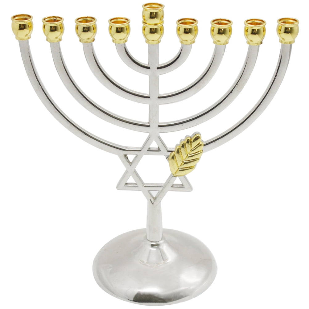 Jewish Candle Holder 9 Branch Candlestick Metal Candle Holder Party