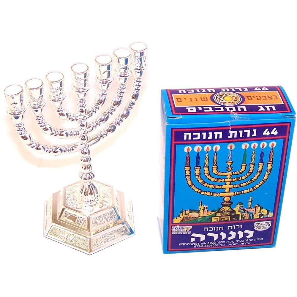Jewish Candle sticks menorah 7 branches 12 tribes of Israel Menorah