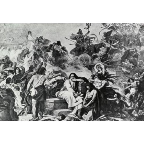 Jewish Captives Weeping Over Babylonian Captivity Eduard Bendermann 1811-1889 German Poster Print - 18 x 24 in.