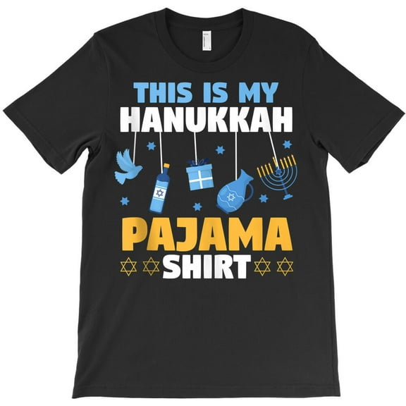 Jewish Festival of Lights This is My Hanukkah Pajama Themed Fun G33686 Unisex T-Shirt, Up to Size 5XL