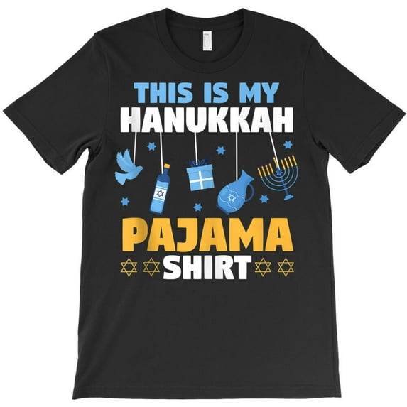 Jewish Festival of Lights This is My Hanukkah Pajama Themed Fun G33686 Unisex T-Shirt, Up to Size 5XL