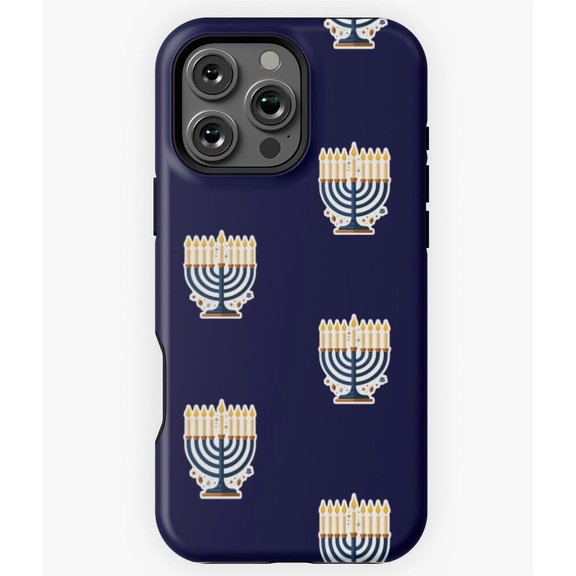 Jewish Hanukkah Holiday Candles Phone Case for iPhone 16 15 14 13 12 11 Pro Max
